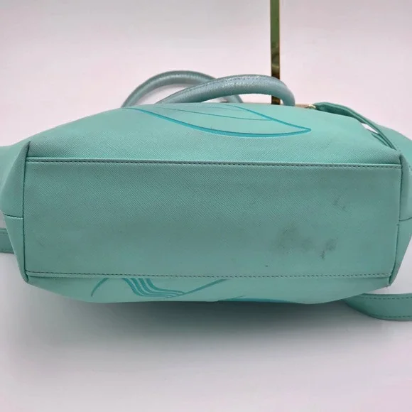Loungefly‎ Disney The Little Mermaid Rare HTF Tote & Wallet Aqua Bag Charm Ariel